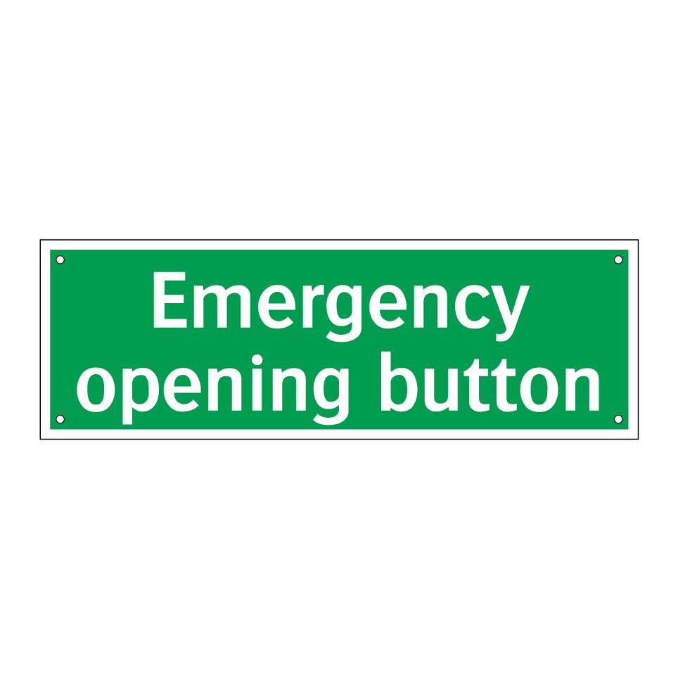 Emergency opening button