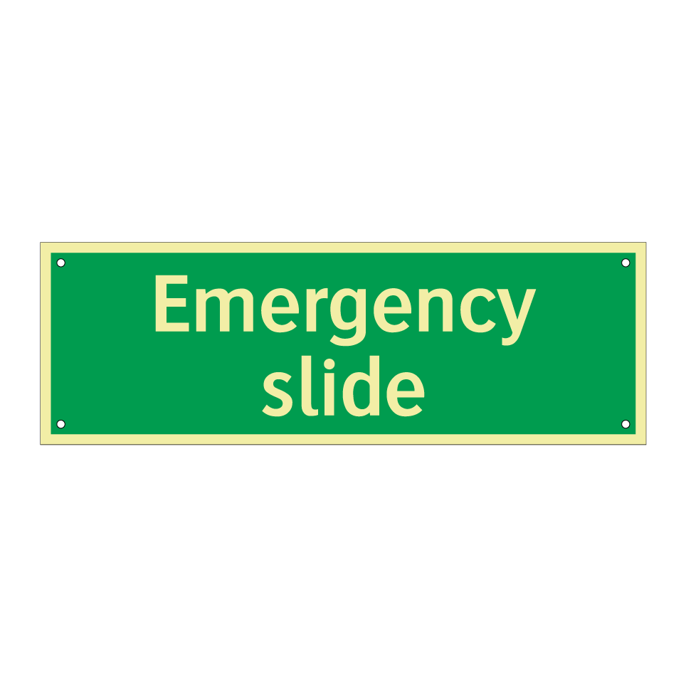 Emergency slide