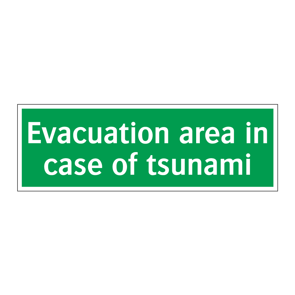 Evacuation area in case of tsunami