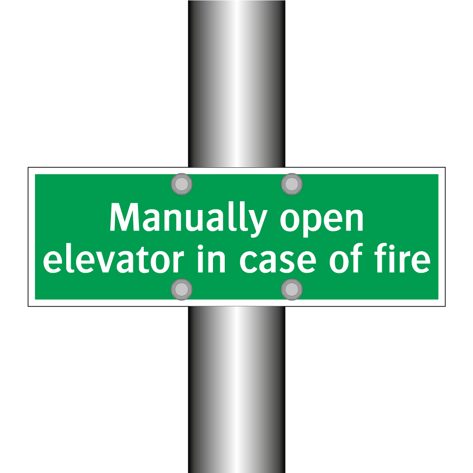 Manually open elevator in case of fire