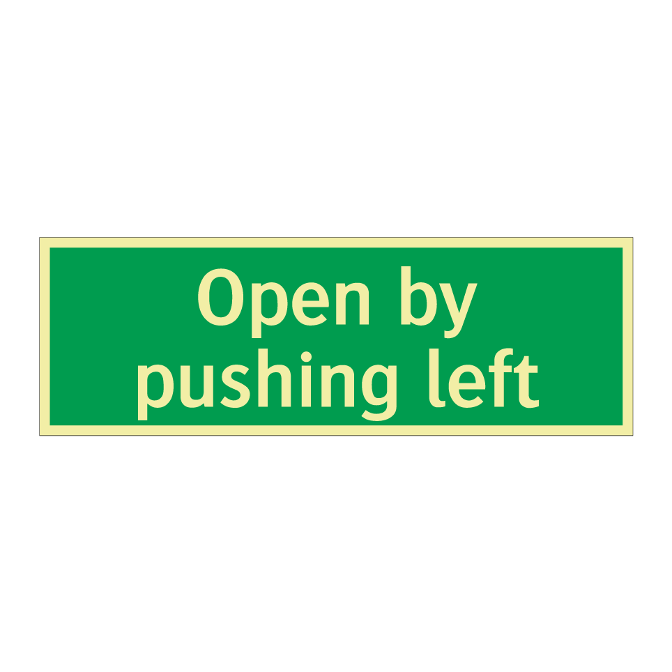Open by pushing left