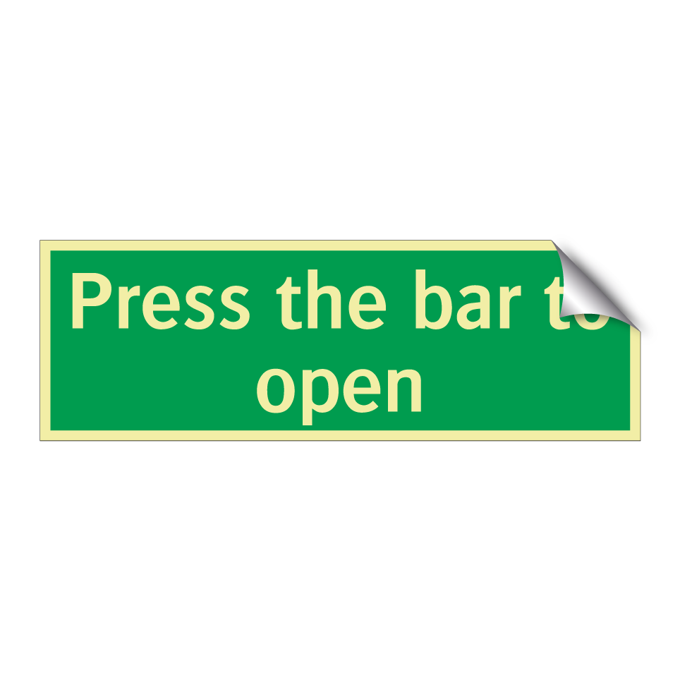 Press the bar to open