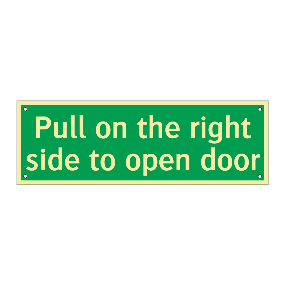 Pull on the right side to open door