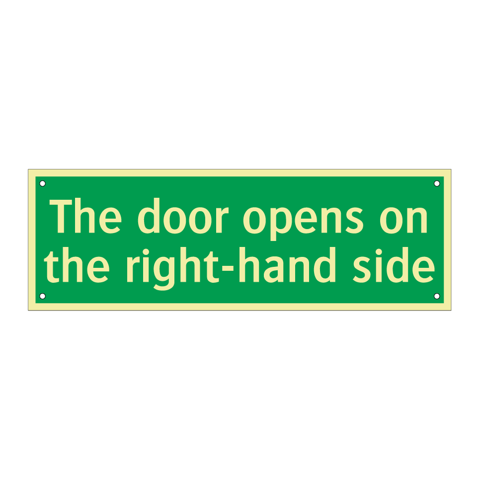 The door opens on the right-hand side