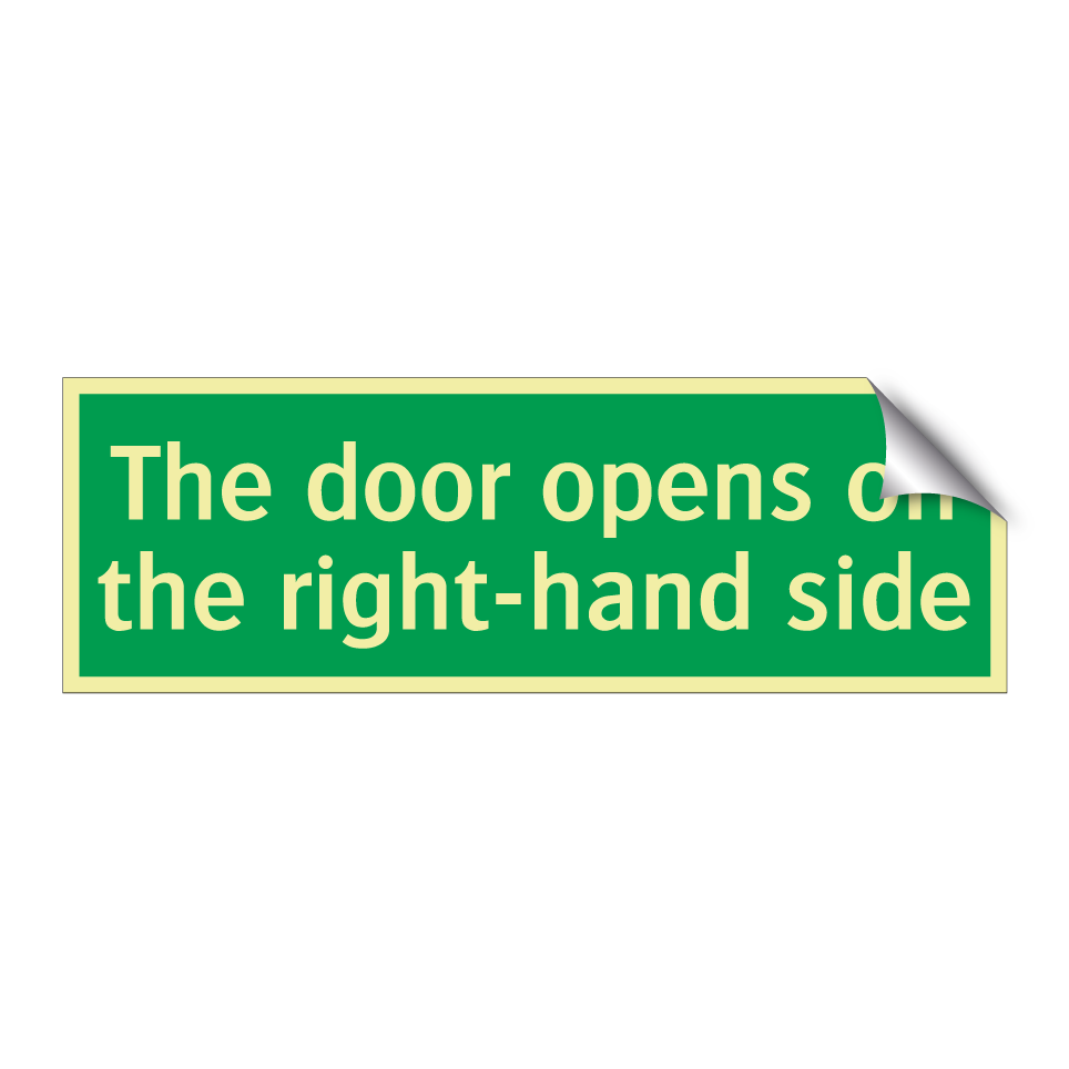 The door opens on the right-hand side