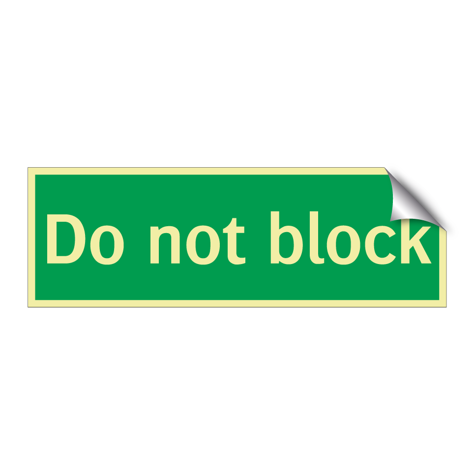 Do not block