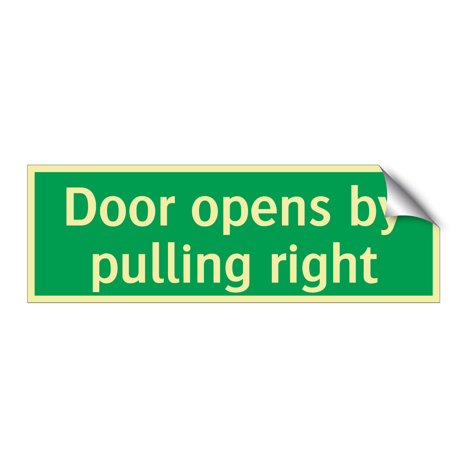 Door opens by pulling right