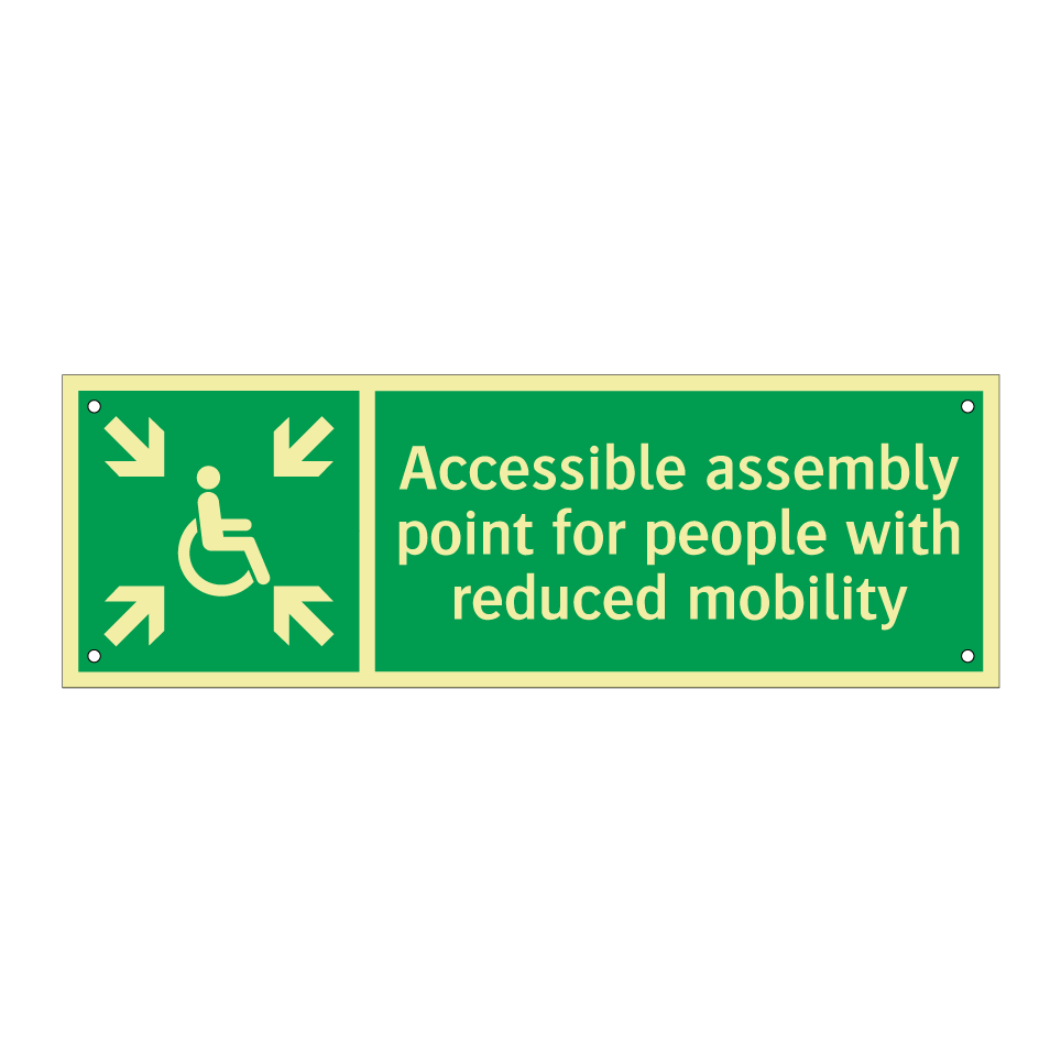 Accessible assembly point for people with reduced mobility