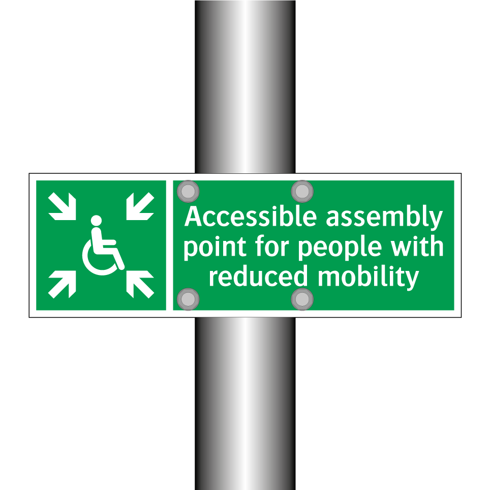 Accessible assembly point for people with reduced mobility