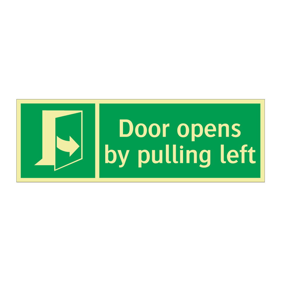 Door opens by pulling left