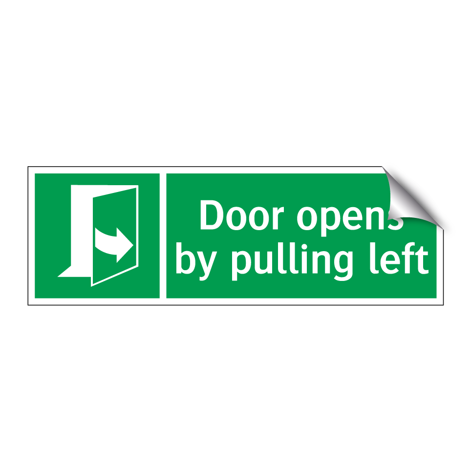 Door opens by pulling left