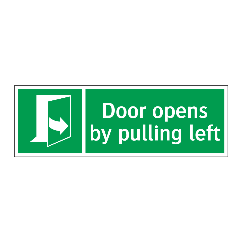 Door opens by pulling left