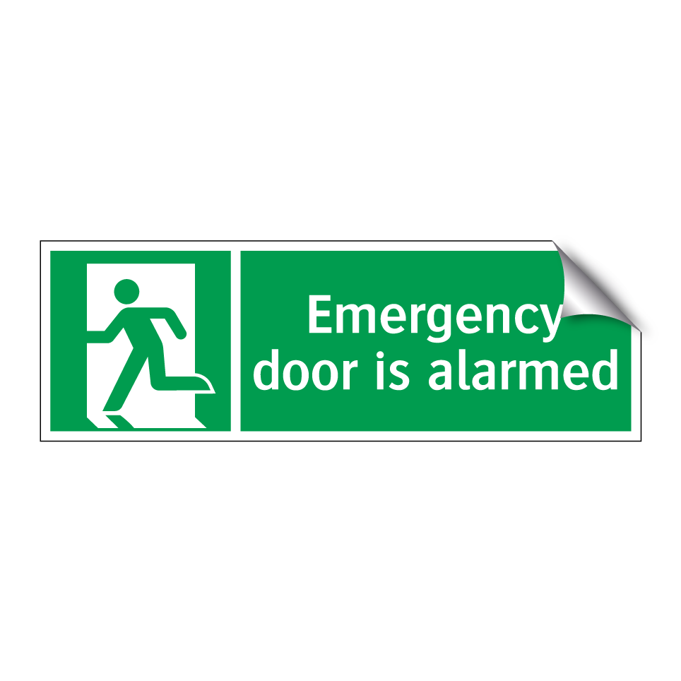 Emergency door is alarmed