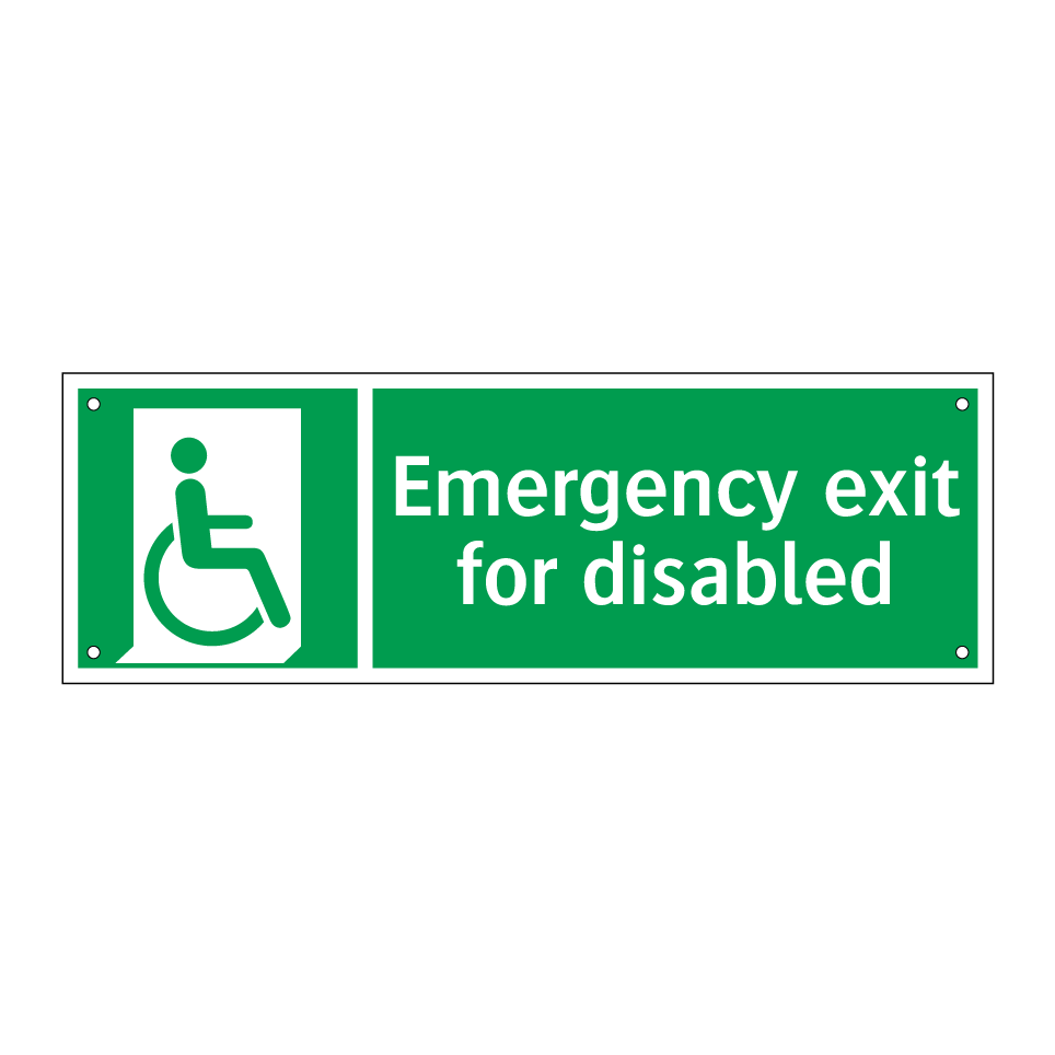 Emergency exit for disabled