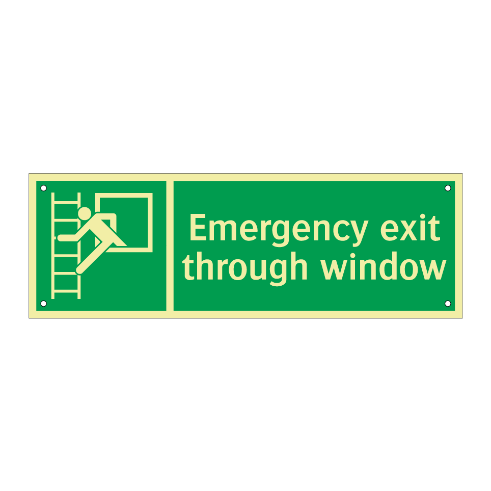 Emergency exit through window