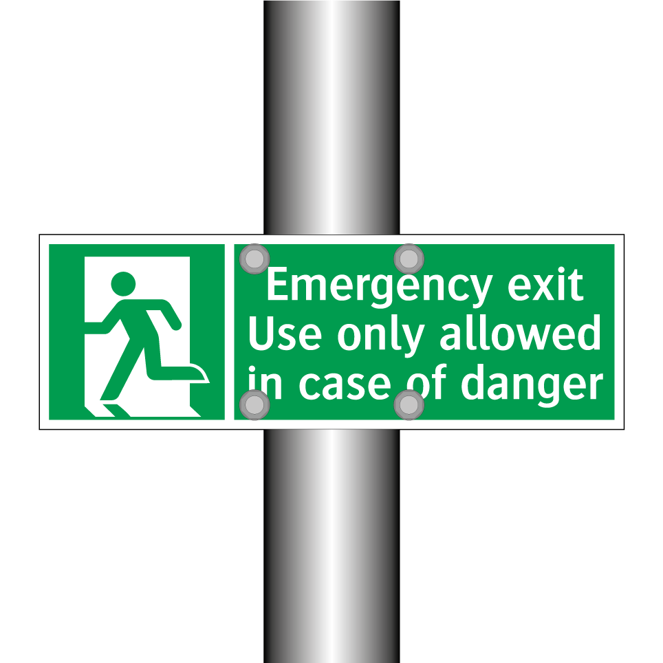 Emergency exit Use only allowed in case of danger