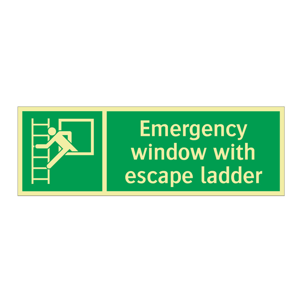 Emergency window with escape ladder