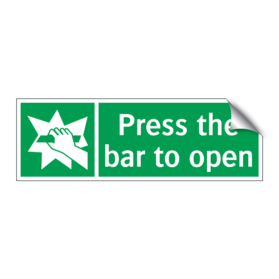 Press the bar to open
