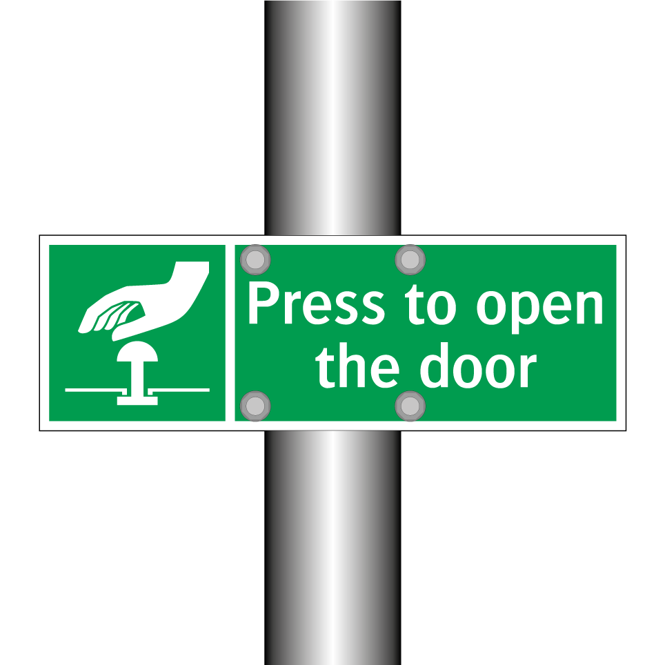 Press to open the door