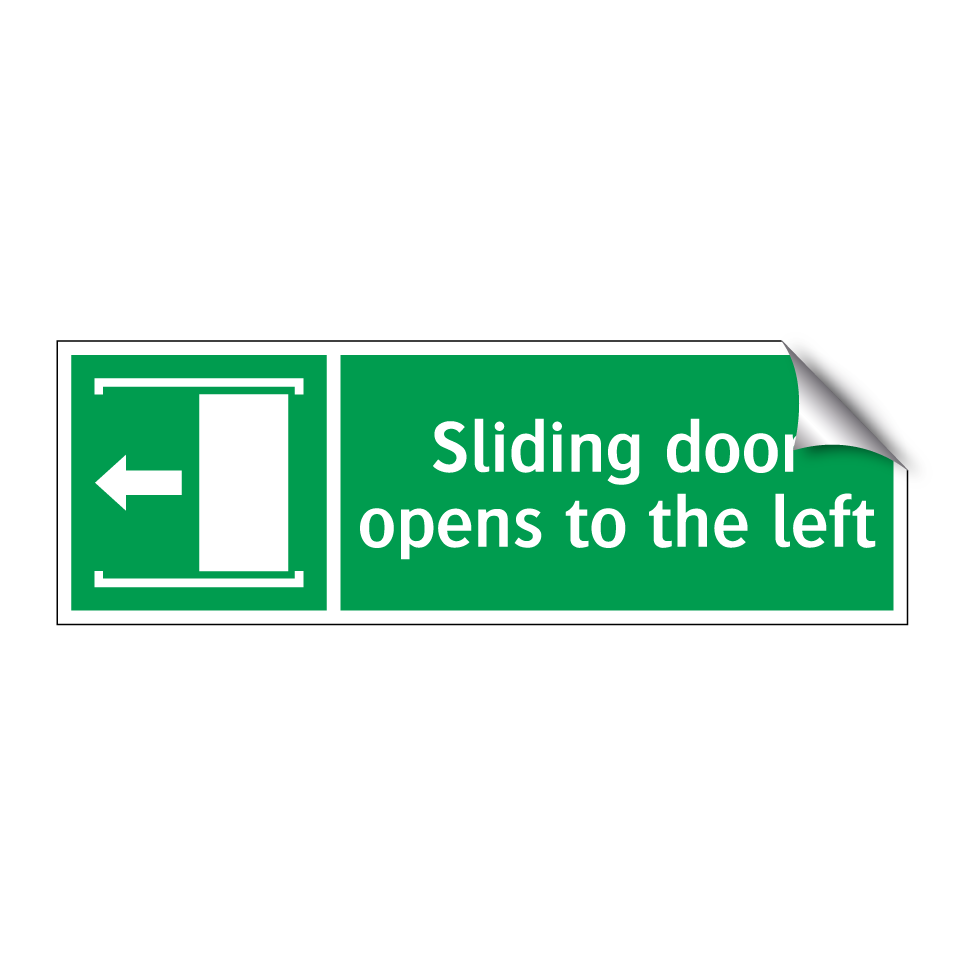 Sliding door opens to the left