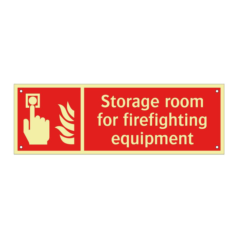 Storage room for firefighting equipment