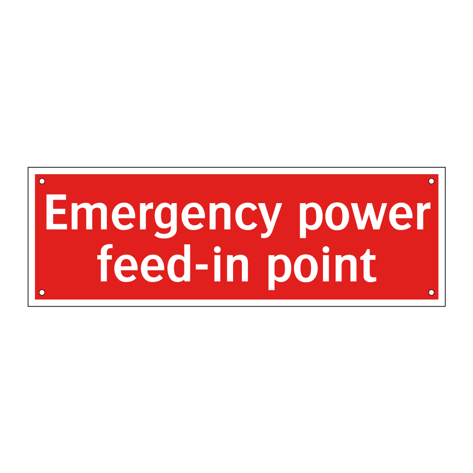 Emergency power feed-in point