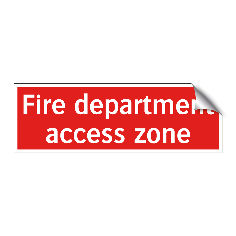 Fire department access zone