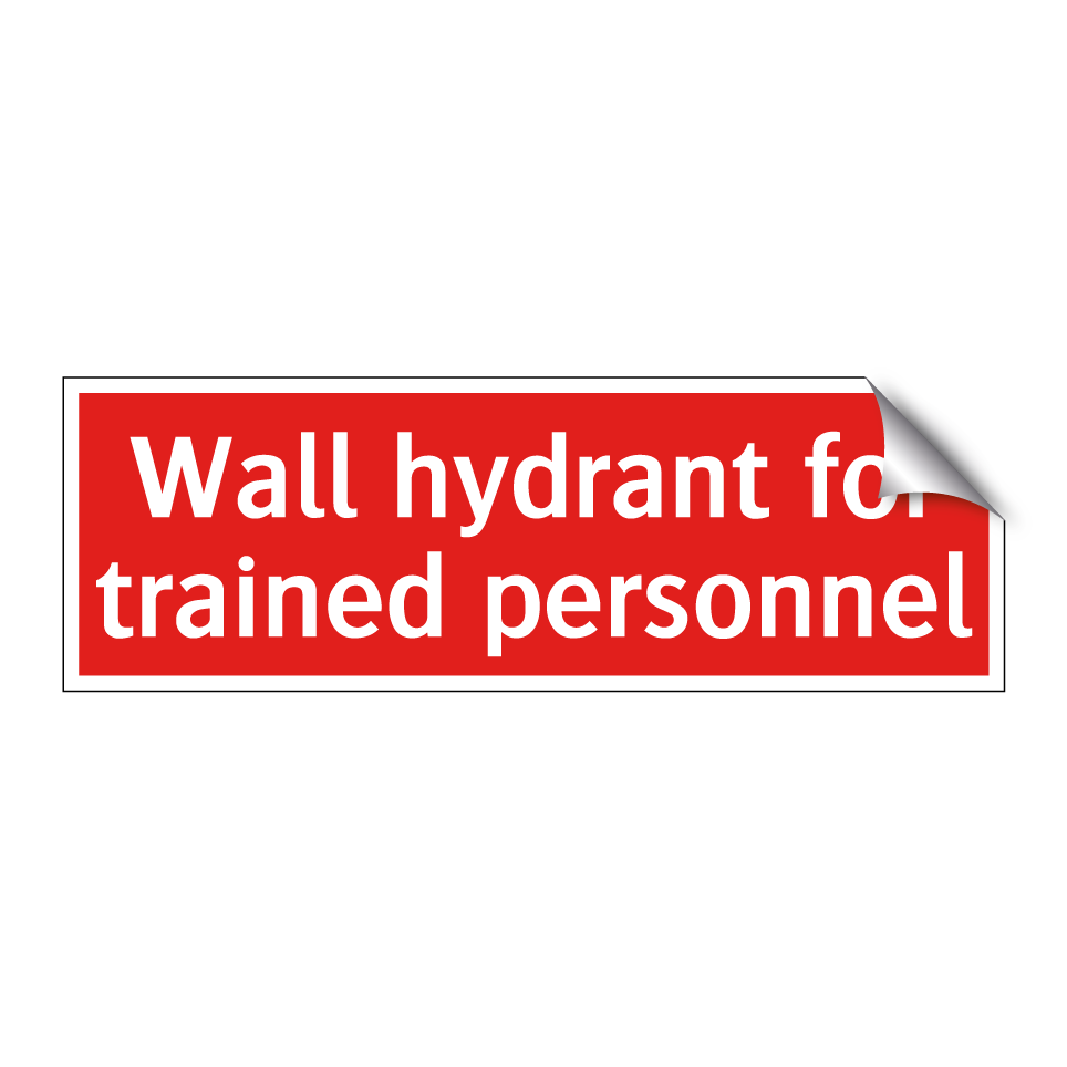 Wall hydrant for trained personnel