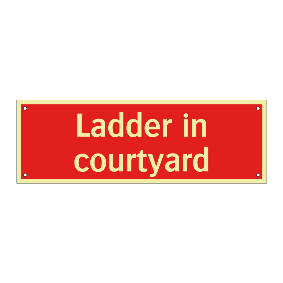 Ladder in courtyard