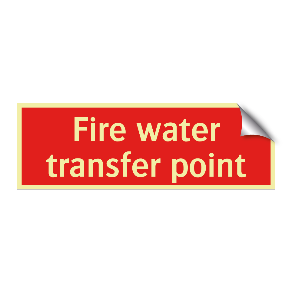 Fire water transfer point