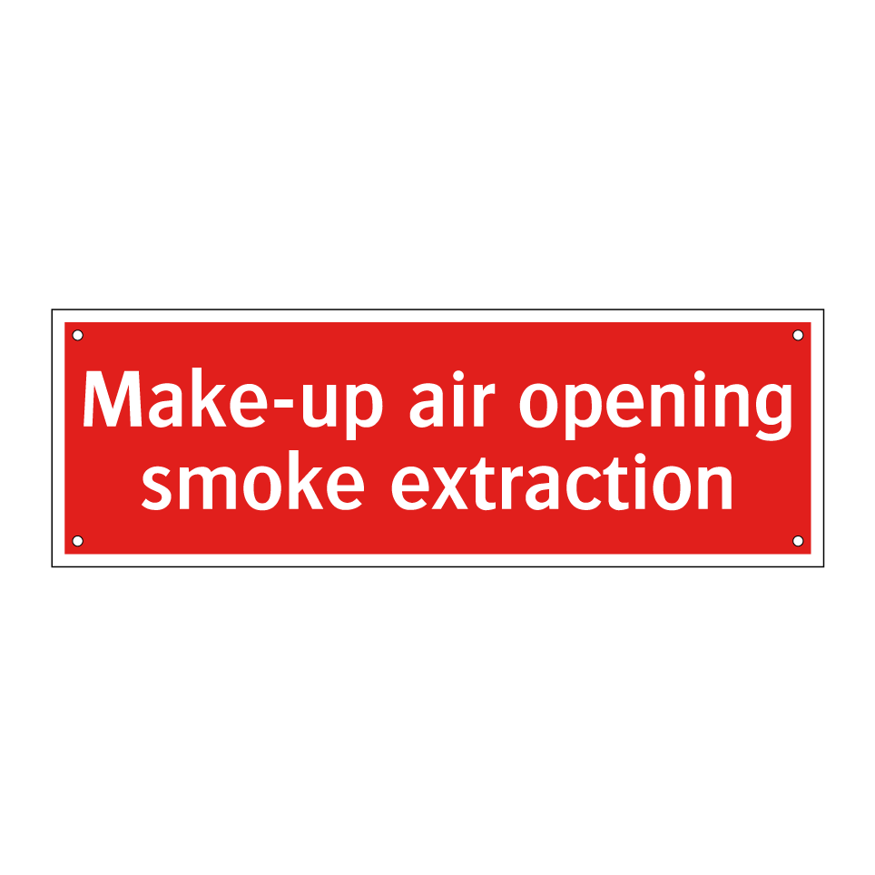Make-up air opening smoke extraction