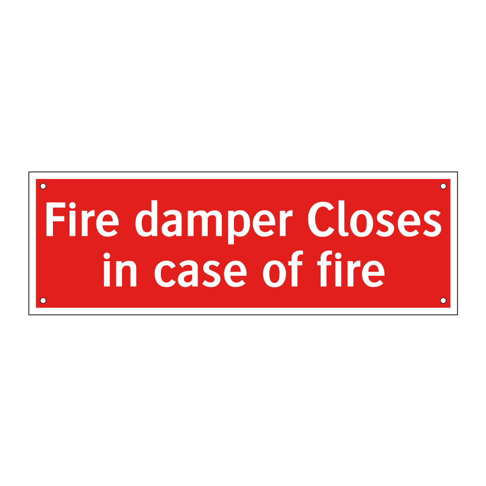 Fire damper Closes in case of fire