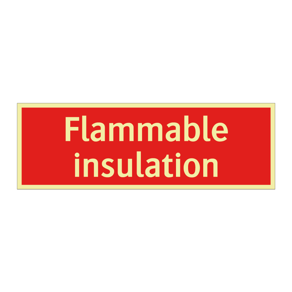 Flammable insulation