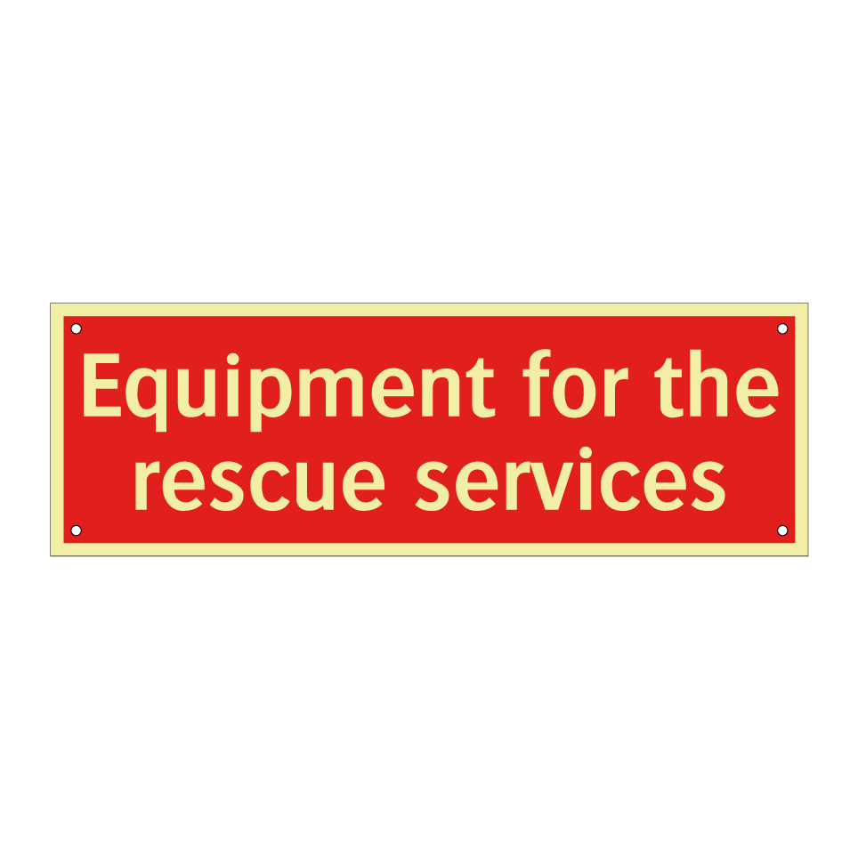 Equipment for the rescue services