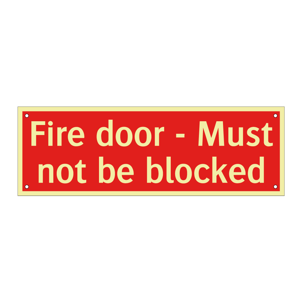 Fire door - Must not be blocked
