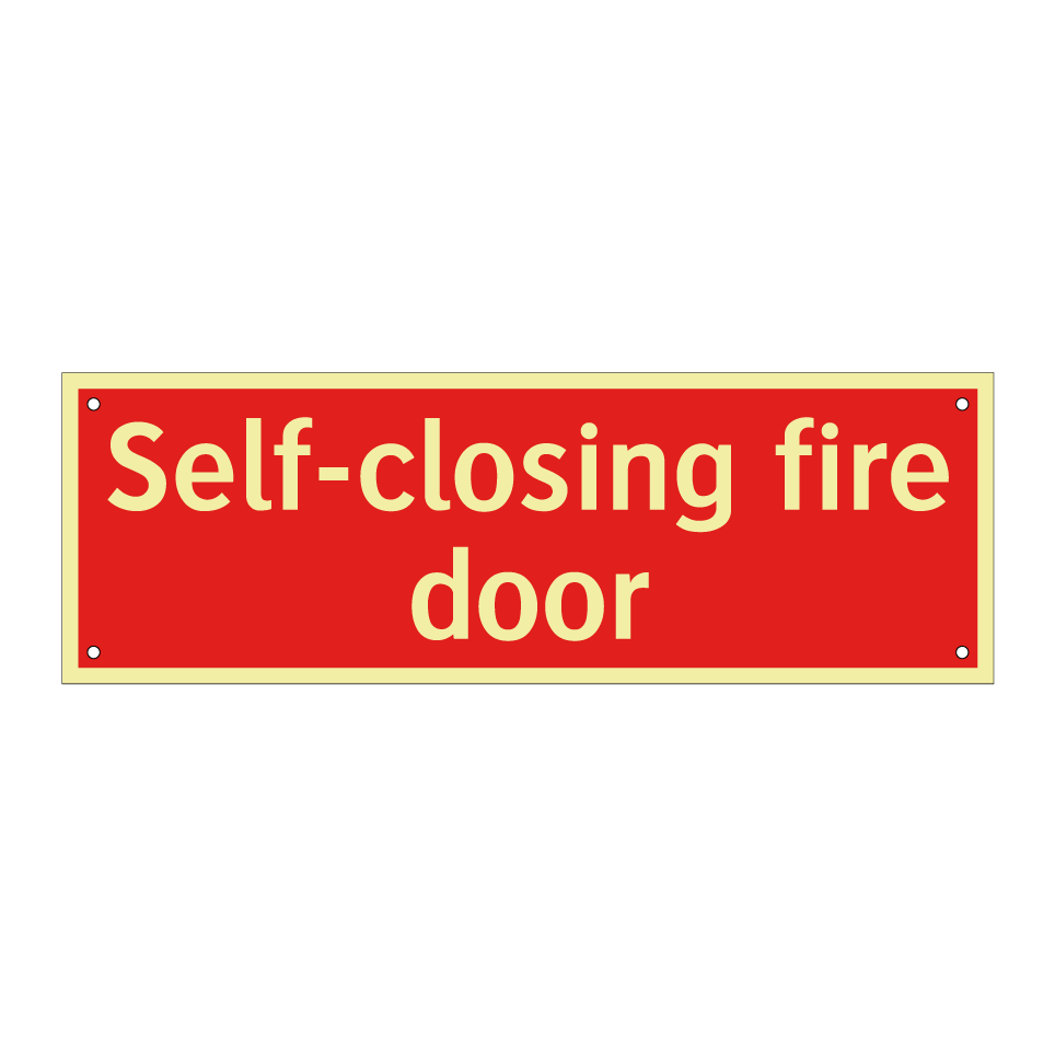 Self-closing fire door