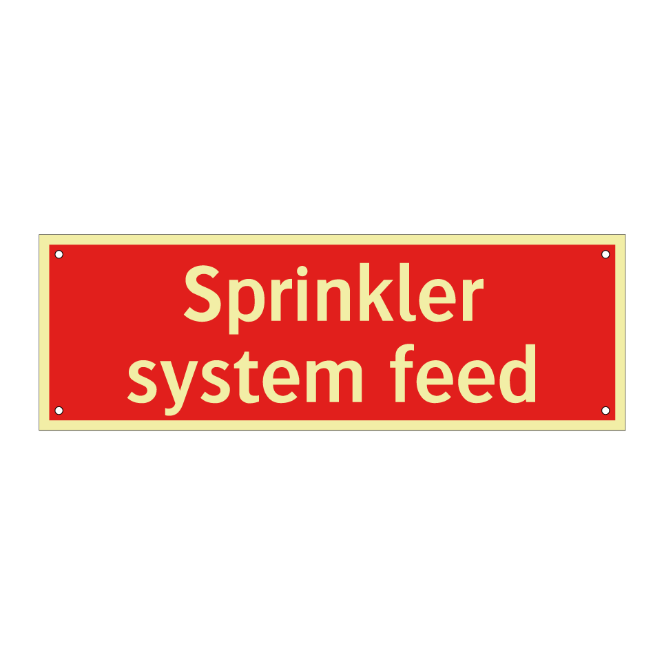 Sprinkler system feed