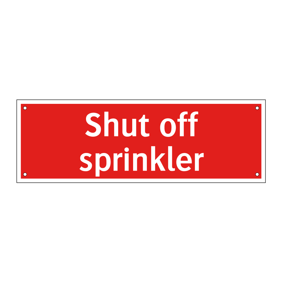Shut off sprinkler
