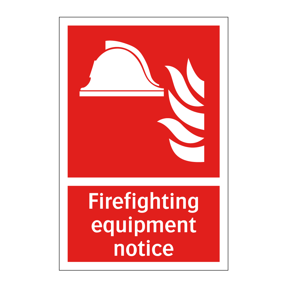 Firefighting equipment notice