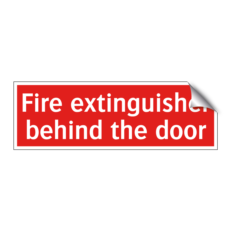 Fire extinguisher behind the door