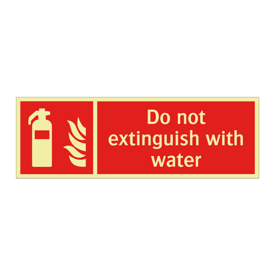 Do not extinguish with water