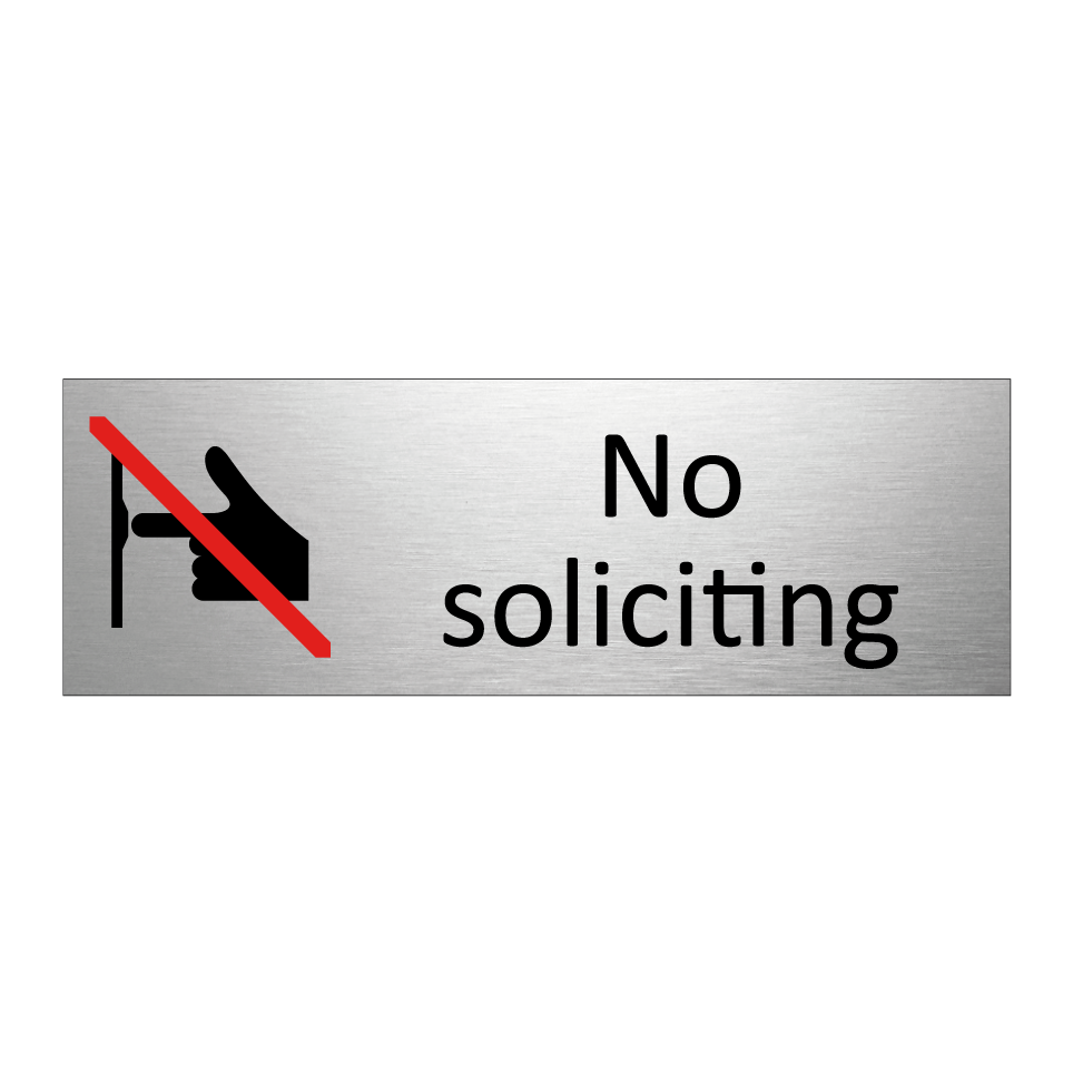 No soliciting