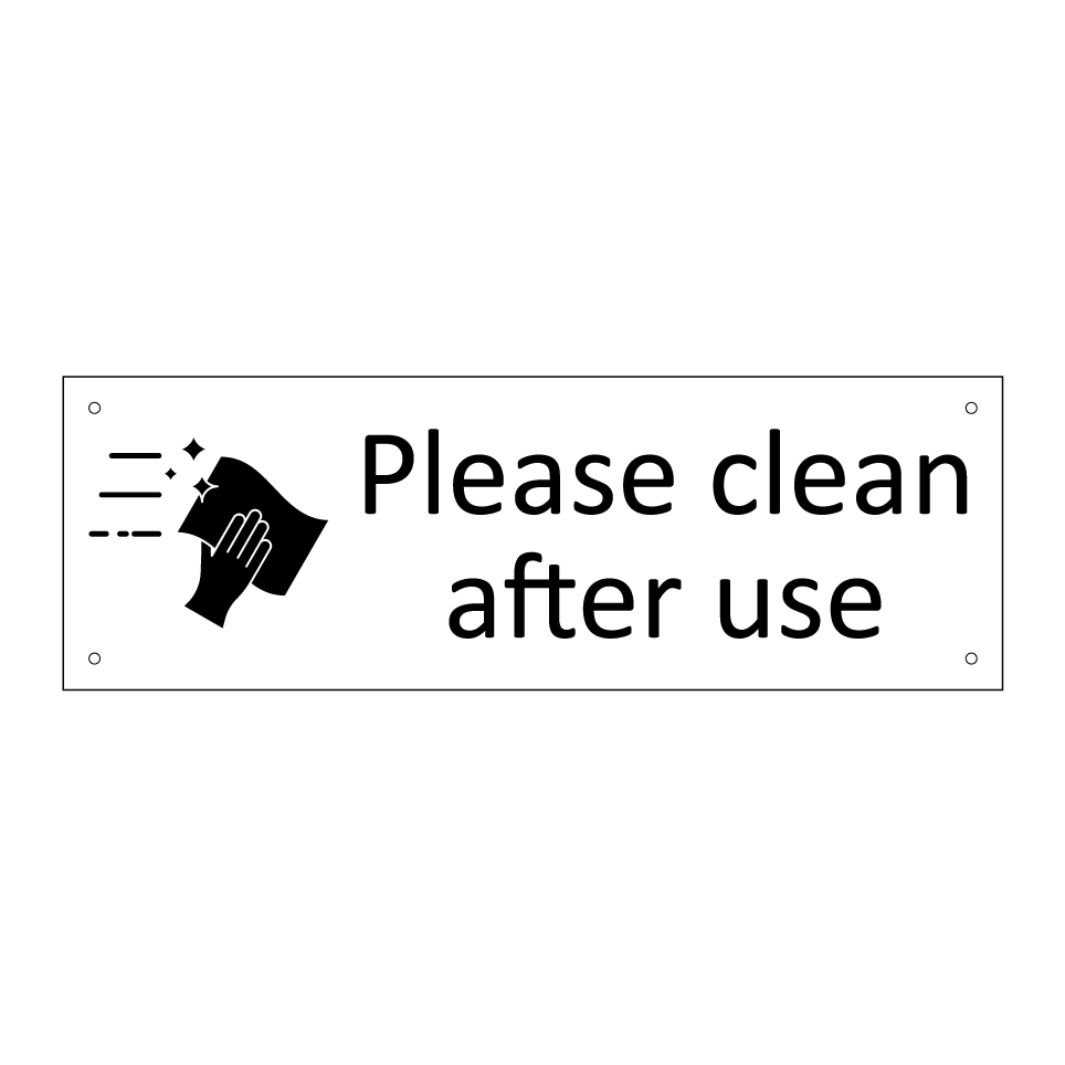 Please clean after use