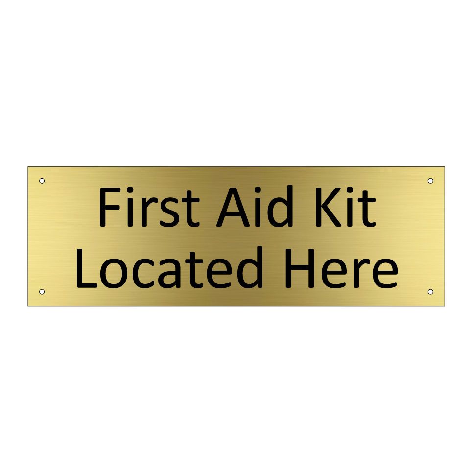 First Aid Kit Located Here