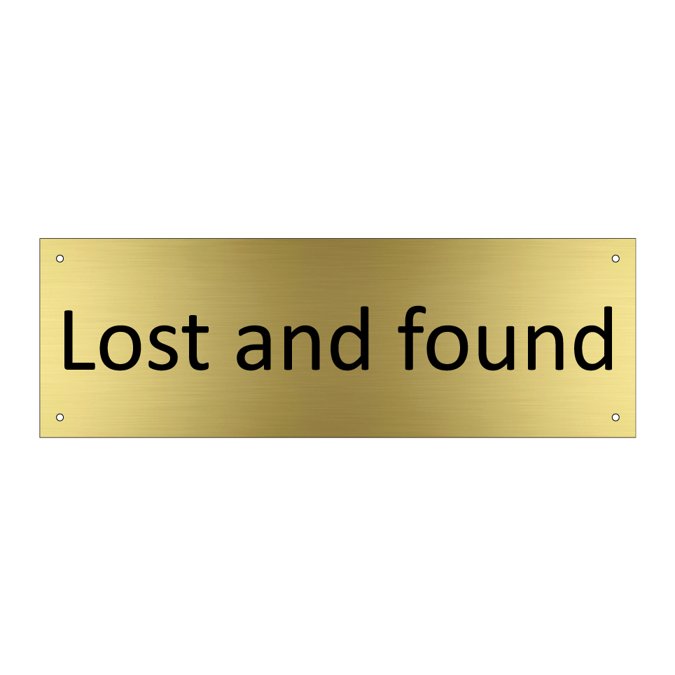 Lost and found