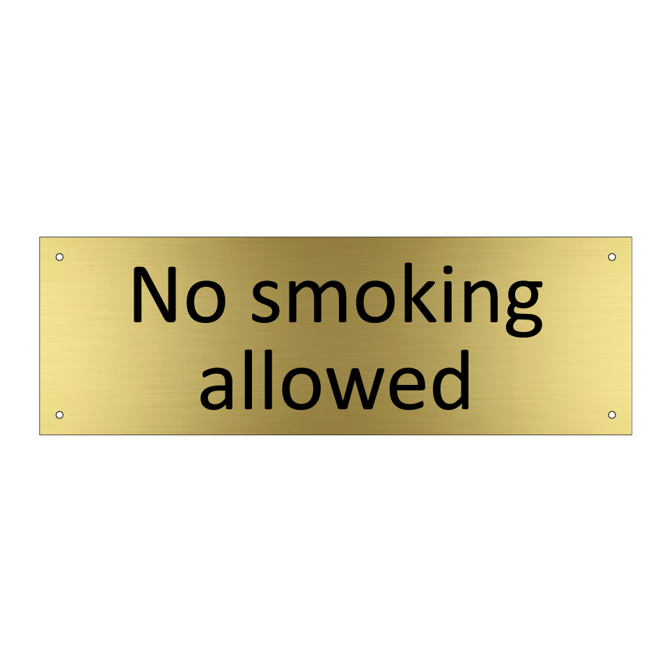 No smoking allowed
