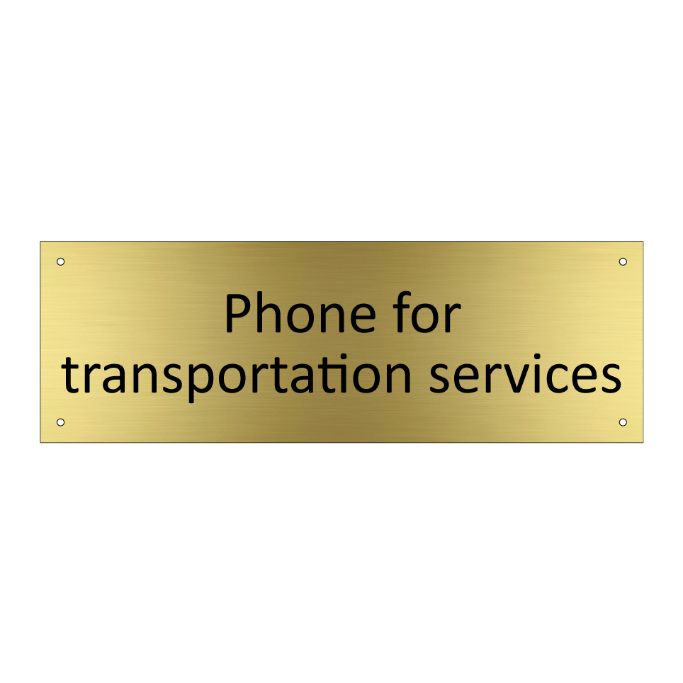 Phone for transportation services
