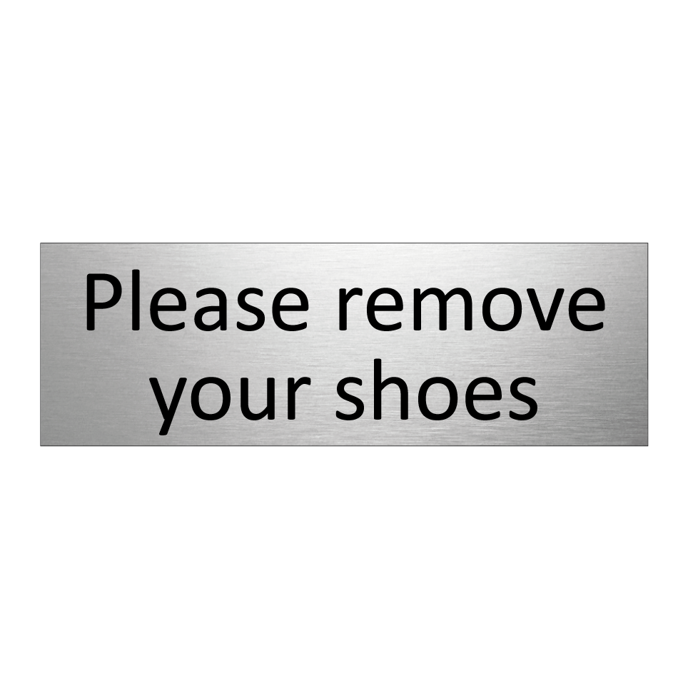 Please remove your shoes