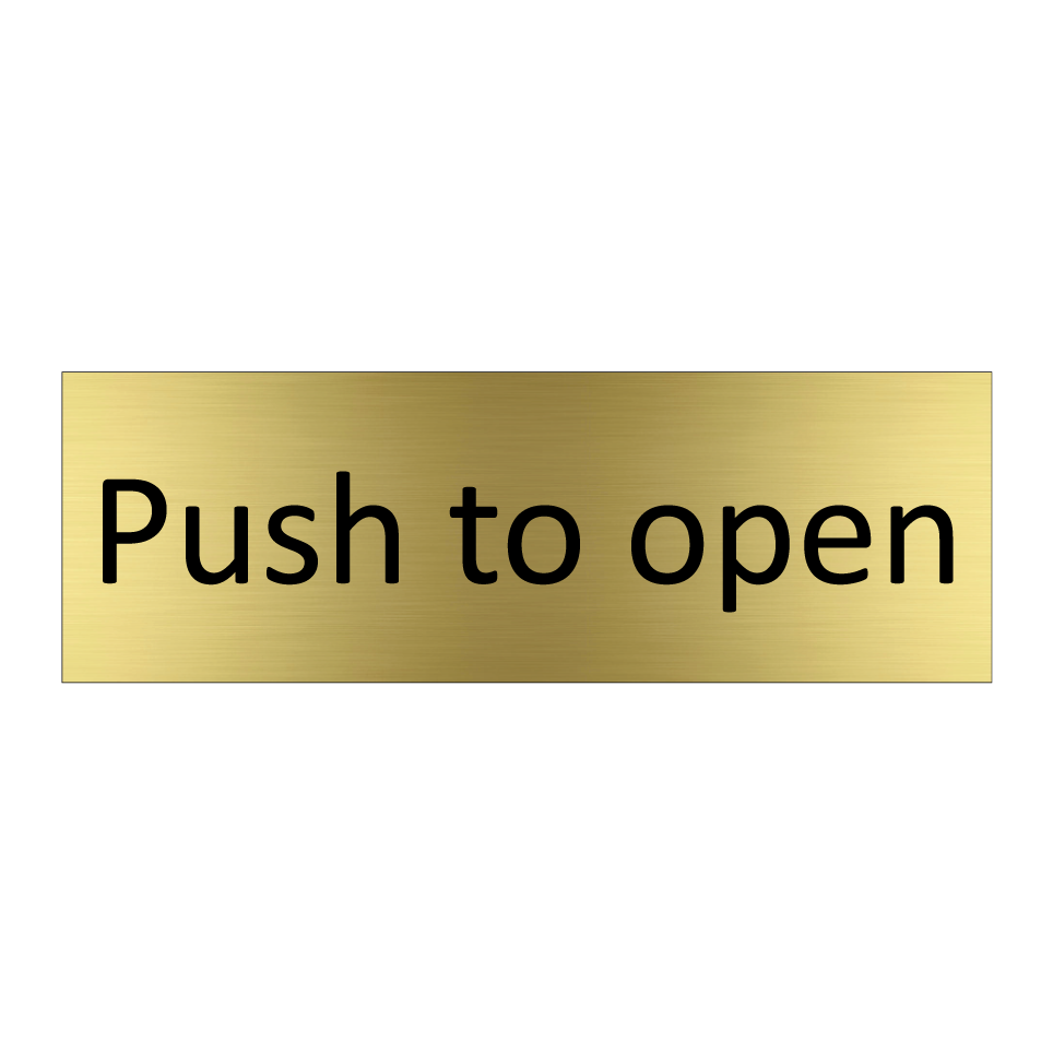 Push to open