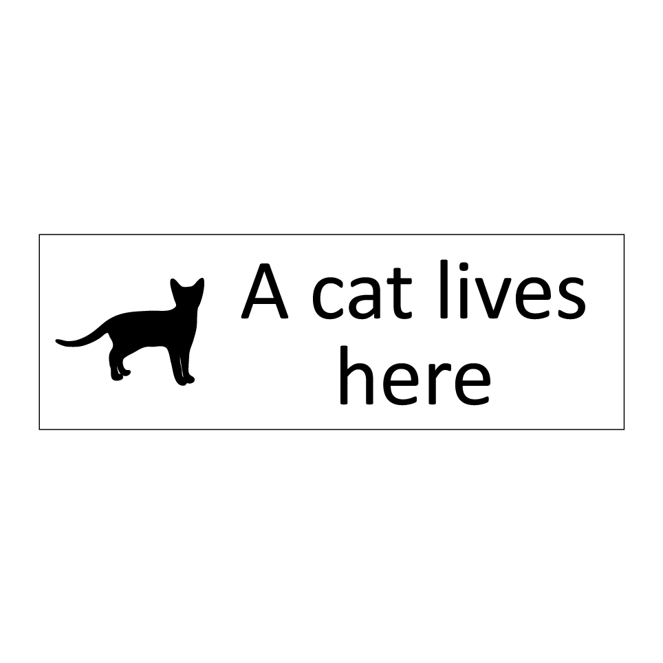 A cat lives here